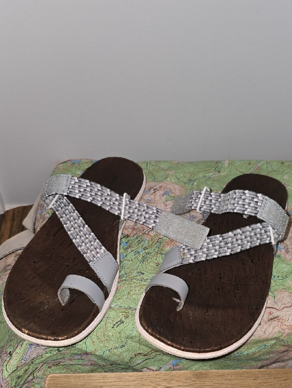 Merrell Women's Gray Woven-Strap Toe-Ring Sandals - Picture 6 of 6